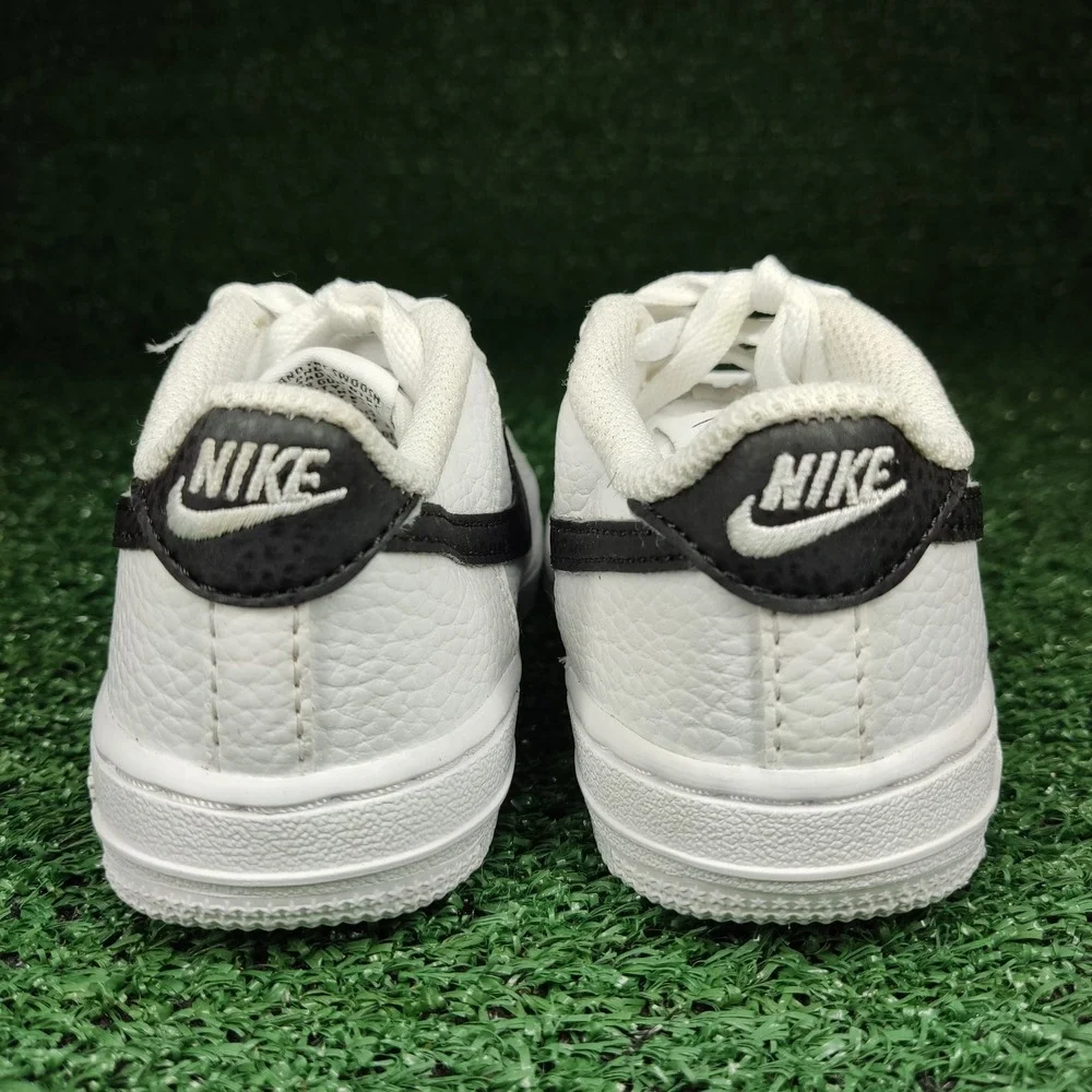 Nike Sneaker Kids 9C White Force 1 Low CZ1691-100 Tumbled Leather Athletic Shoes